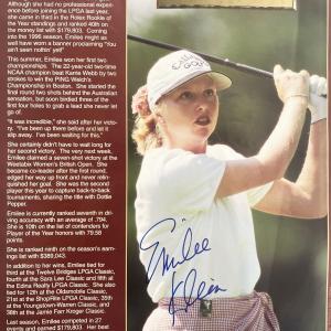 Photo of Emilee Klein signed 1996 JC Penney Classic LPGA profile