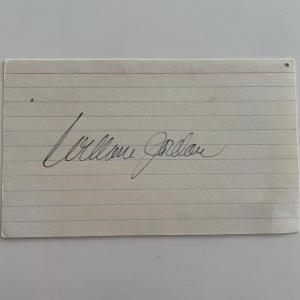 Photo of William Jordan signature cut 