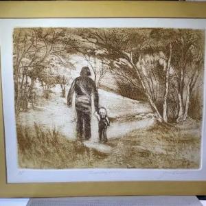 Photo of An Original Joan Purcell Pencil Signed Artist Proof Etching 16" x 20" Matted/Unf