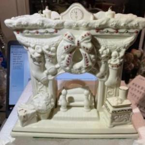 Photo of Lenox "Twas the Night" Collection 8" Christmas Porcelain Fireplace Candle Holder