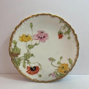 Photo of T & V Limoges France Antique Porcelain 8-1/4" Plate...w/Flowers in VG Preowned C