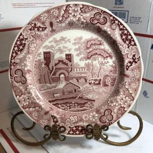 Photo of The Spode Archive Collection CASTLE Red Dinner Plate 10.5" Diameter Vg Preowned 