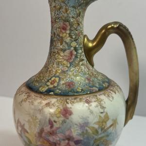 Photo of Antique Royal Doulton England Worcester Hand Painted 7.5" Mini Pitcher in Good C