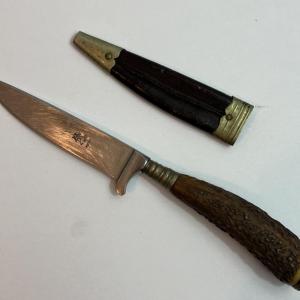 Photo of Vintage Solingen Rostfrei Germany Skinning Knife 9" Long w/Sheath as Pictured.