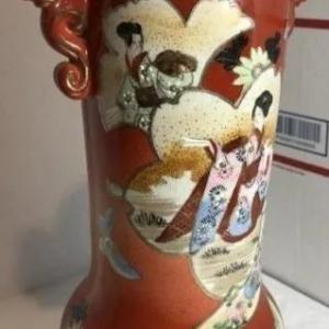 Photo of Scarce Early Japanese Kutani 11.5" Tall Vase Preowned from an Estate as Pictured