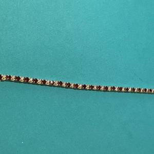 Photo of Vintage Sterling Silver Garnet Stones Fashion Tennis Bracelet 8" Long in VG Preo