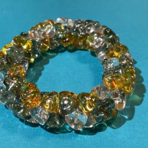 Photo of Vintage Multi-Color Stone Stretch Fashion Bracelet Made Very Well in VG Preowned