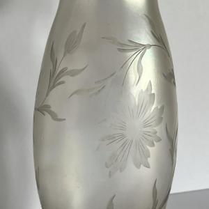 Photo of Antique Iridescent Steuben Verre De Soie Vase 10" Tall as Pictured. (No Damage b