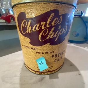 Photo of Vintage Charles Bar-B-Q Chips Can