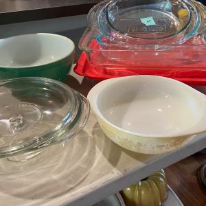 Photo of Lot of New and Vintage Pyrex