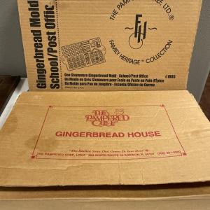 Photo of Pampered Chef stoneware School & Gingerbread House mold