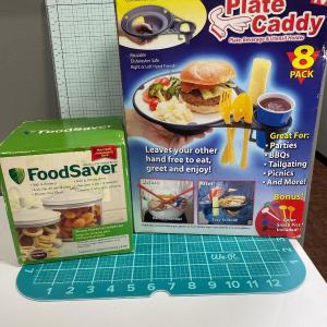 Photo of Food saver jar & Plate Caddy set of 8