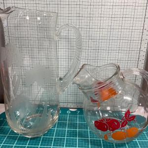 Photo of 2 fun glass pitchers