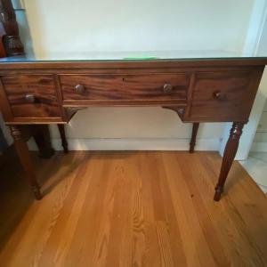 Photo of Antique Potthast Brothers Mahogany Three Drawer Vanity with Mirror