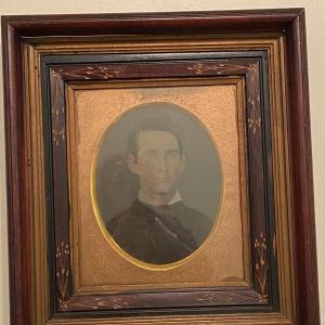 Photo of Antique Framed Portrait of a Young Man