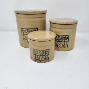 Photo of Vintage Nesting Stoneware Crocks