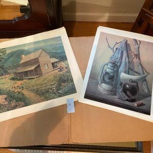Photo of Lot of Eight Prints by S. Saunders, Unnumbered and Unsigned