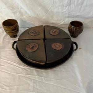 Photo of Unique Ceramic Platter and Dishes with Beetle Design & More (DR-MK)