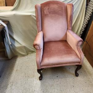 Photo of Pink Velveteen Arm Chair