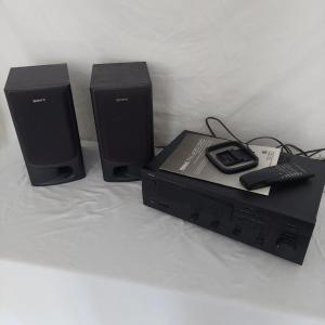 Photo of Yamaha Stereo Receiver and Sony Speakers (PB-BBL)