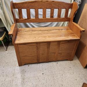 Photo of Oak storage bench
