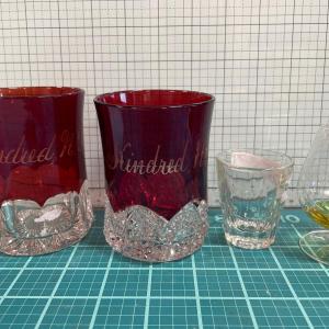 Photo of Vintage Kindred glasses and 2 shot glasses