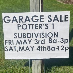 Photo of neighborhood garage sale