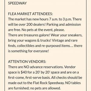 Photo of Annual Flat Rock Speedway Flea Market