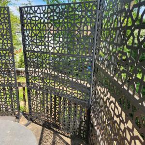 Photo of 5 Sections Metal Privacy Garden patio Screens 45"x 76" Each