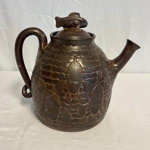 Photo of Winton & Rosa Eugene Signed/Numbered Cowpens Studio Pottery Teapot (S-RG)