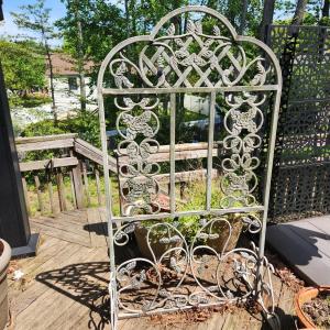 Photo of Large heavy metal Garden Patio Screen Trellis 40wx75H Base supports 28"
