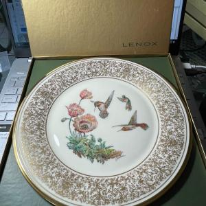 Photo of Vintage Lenox Annual Boehm Birds Porcelain Plate 1974 Hummingbird Plate 10.5" in
