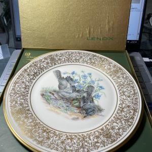 Photo of Vintage Lenox Annual Boehm Birds Porcelain Plate 1978 Mockingbird Plate 10.5" in