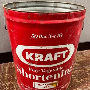 Photo of 12” tall Kraft tin