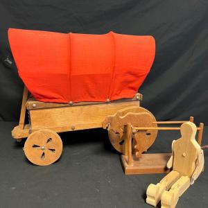 Photo of Miniature Covered Wagon & More Unique Wooden Curios (S-RG)