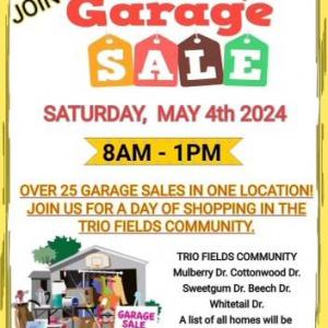 Photo of Community Wide Garage Sale Saturday, May 4th 8-1 Trio Fields