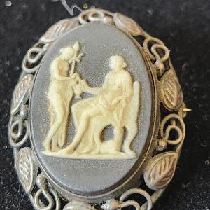 Photo of Wedgewood and Sterling Pin