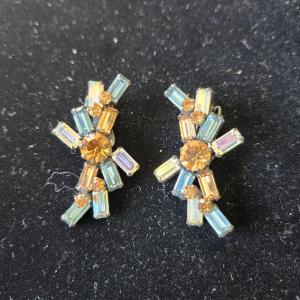 Photo of WEISS Rhinestone Clip earrings