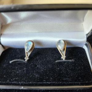 Photo of Moonstone and 925 Pierced earrings