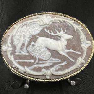 Photo of Running Stag Incolay belt buckle