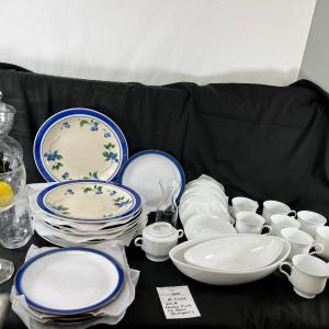 Photo of Denby salad plates. Blueberry plates, Miskasa