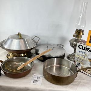 Photo of Copper bottom Wok sauce pans, Cuisinart