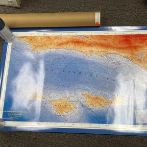 Photo of Map of Santa Barbara Channel for offshore navigation 1996 vintage