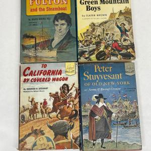 Photo of Book lot of 4 Landmark Children’s Historical Novels - Robert Fulton, Californi