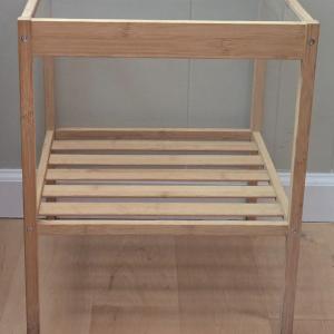 Photo of Small Bamboo and Glass Side Table