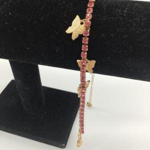 Photo of Pink with gold butterflies bracelet