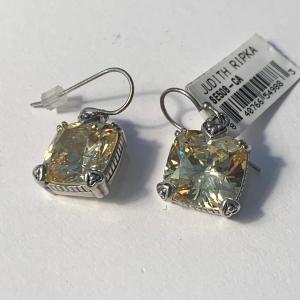 Photo of Judith Ripka Canary Crystal Sterling Silver Earrings