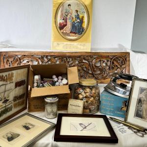 Photo of Wall Decor and vintage sewing collectibles