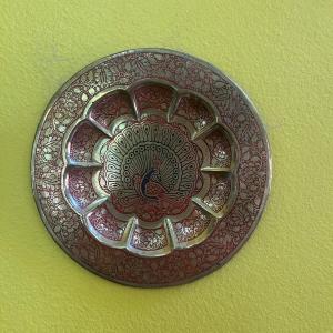 Photo of Vintage Brass Peacock Plates (2)