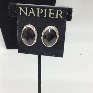 Photo of Napier nickel safe oval earrings